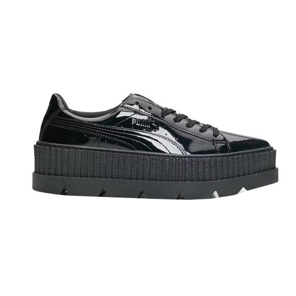 Fenty Puma by Rihanna Black Patent Leather Creeper Platform 7.5 - Picture 2 of 11